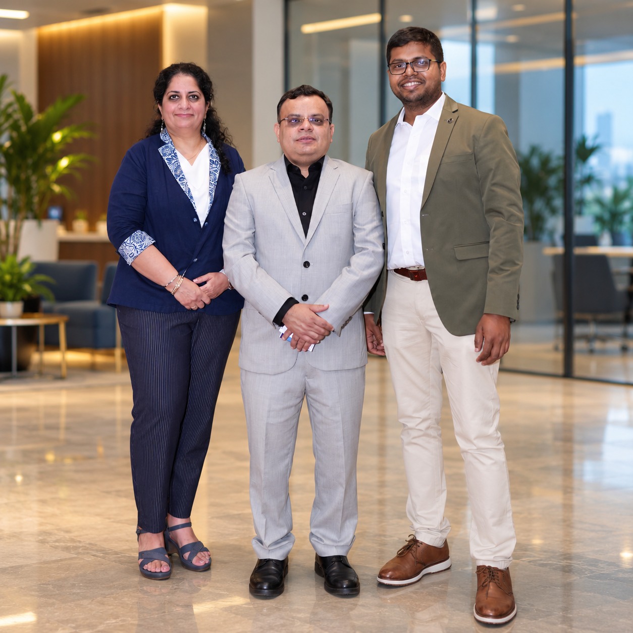 Sahiba Singh, Sunny Nandwani and Satyajit Jena of Acuver Consulting