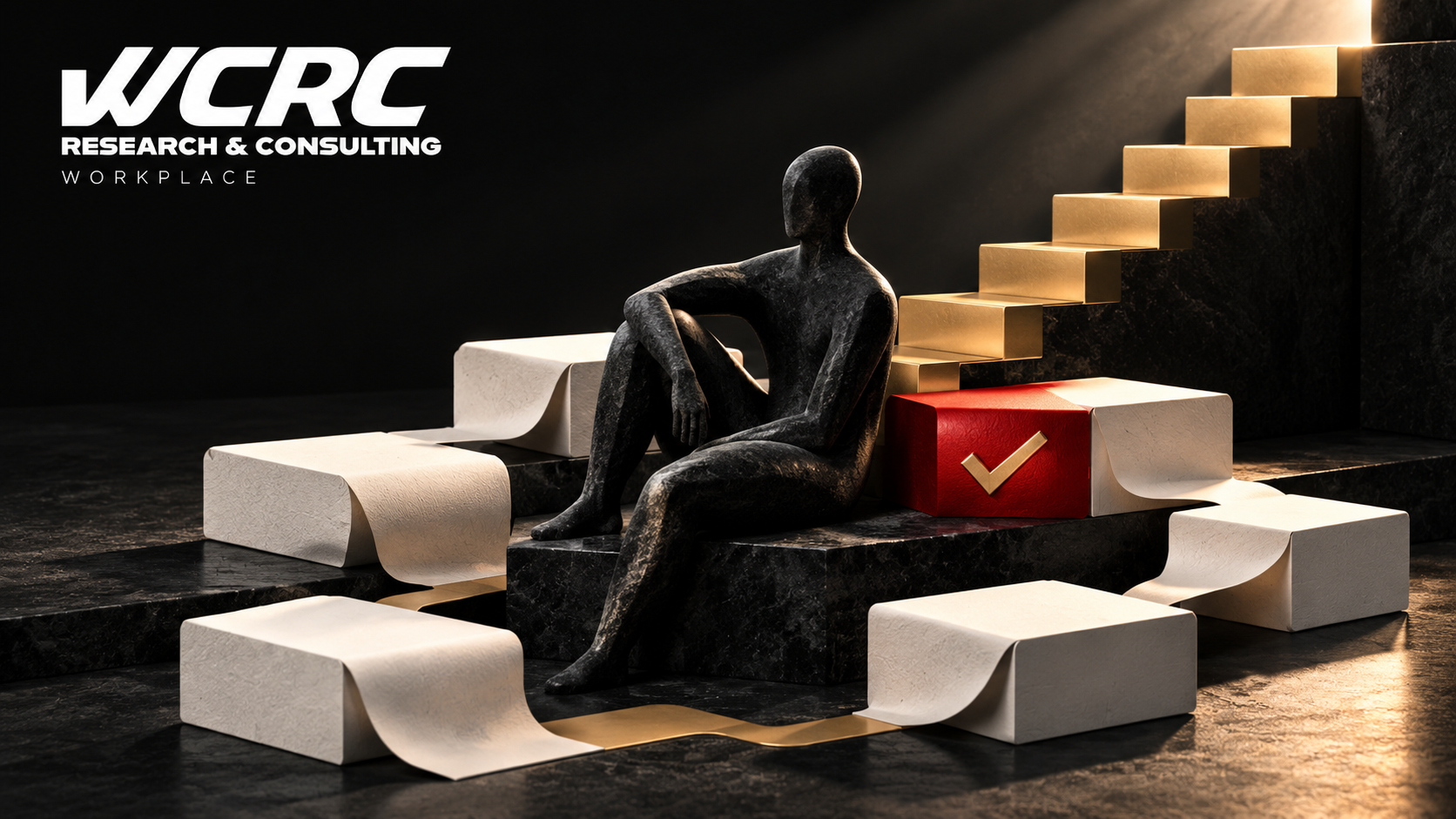 AI adoption and job redesign are different workforce questions — WCRC Workplace illustration
