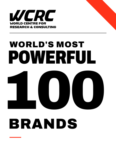 WCRC World's Most Powerful 100 Brands badge