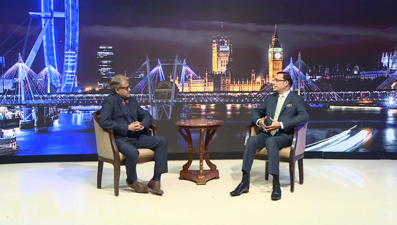Abhimanyu Ghosh with Rajat Sharma, Chairman India TV