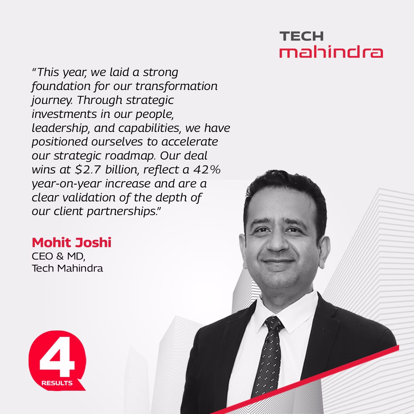 Mohit Joshi, CEO and MD, Tech Mahindra